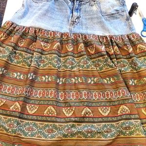 Upcycled Jean Skirt